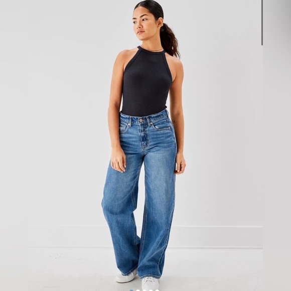 American Eagle Outfitters Denim - American Eagle Super High Rise Baggy Wide Leg